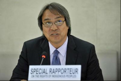 Foto: James Anaya es Relator Especial de Naciones Unidas sobre los derechos de los pueblos indígenas. Crédito: Foto ONU / Jean-Marc Ferré.