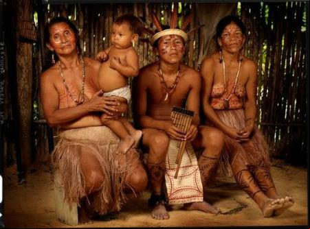 Photo: An indigenous family in Brazil's Xingu basin.
